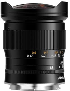 TTARTISAN 11mm F2.8 Ojo de Pez Montura E, Objetivo Manual Ultra Gran Angular para Formato Completo para Sony E-Mount A5100 Nex-5t A7III A6100 (Montura E)