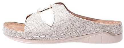 Sandales et Mules Confortable Pantoufles Bottes Imperméables Pour Femmes Grande Largeur Chaussons d'été à semelles épaisses pour femmes avec de larges rayures et des chaussons à semelles épaisses en