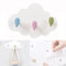 Gloryit Appendiabiti a Parete Nuvole Attaccapanni Montato Da Parete per bambini Cartone Animato Ganci Appiccicosi Ganci Appendiabiti Decorativi Per Cucina Bagno Ufficio Armadio (Bianca)