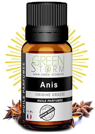 Huile PARFUMÉE Anis 10 ML, Huile Essentielle - Diffusion, Cosmétique, Massage, Bain aromatique - DIY Bougie, Savon, Crème, Huile, Lotion - Peau Cheveux Green-Storm