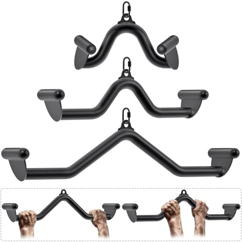 SELEWARE LAT dra ner stänger, kabelmaskin fästeuppsättning, multifunktions ryggstyrka träning bicep triceps handtagshandtag, slitstark stålribba pulldown-stång för hemmagym fitness, 30 cm 50 cm (20