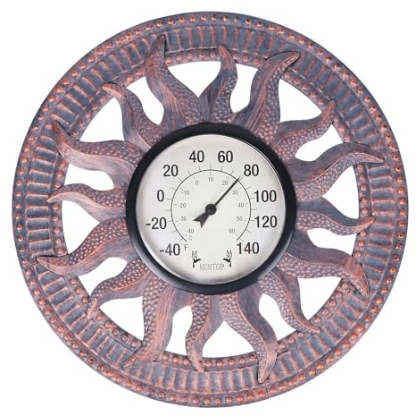 MUMTOP Outdoor Thermometers for Patio-Wall Thermometer Indoor - Sun Outside Thermometer Decorative Temperature for Home or Garden Decor