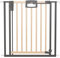 GEUTHER Easylock Türschutzgitter ohne Bohren | Absperrgitter ohne Bohren | Baby Gitter in Extra Hoch | Buchenholz in Schwarz | Treppenschutzgitter Türgitter für Babys | Breite: 104,5-112,5 cm