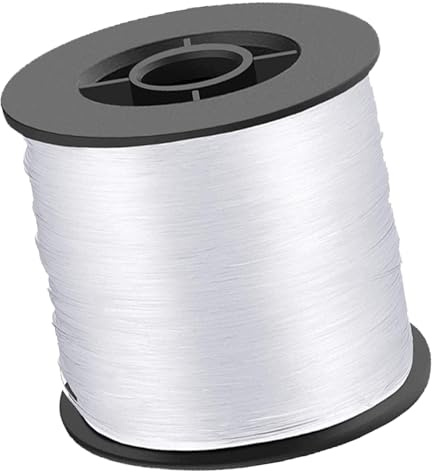 BLMHTWO 200 Meters Fishing Line, Fish String 0.8mm 57LB Fishing Wire Clear Monofilament Nylon Line Invisible Hanging Wire Thickened Nylon Thread for Hanging Crafts