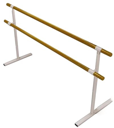 KUANGGE Sbarra per Balletto autoportante, Barra per Balletto Portatile con palo Singolo, Attrezzatura per Esercizi Attivi in Studio (Doppia Bianca da 150 cm)
