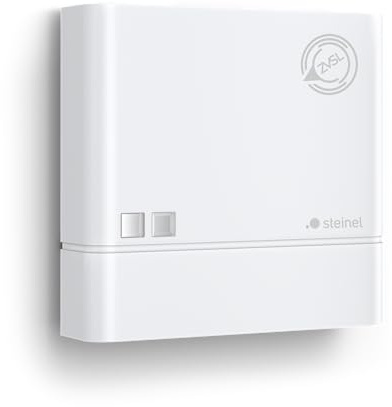 Steinel sensor crepuscular Magic Box LC PWM 0-10V blanco, interruptor crepuscular inteligente para el control preciso de la iluminación de vallas publicitarias, control mediante aplicación, IP54