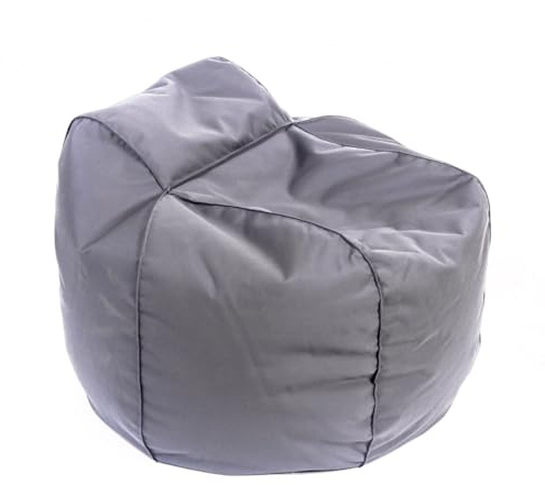 pomodone Pouf Poltrona Conchiglia da Interno/Esterno Poltrona sacco per sedersi da Interno/esterno Antimacchia Lavabile con maniglia trasportabile 87x59x40 pouf Grigio Chiaro