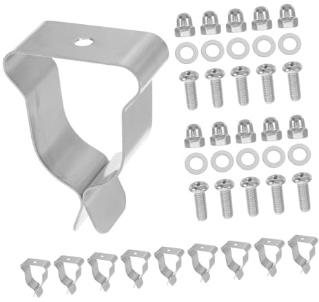 ARTIBETTER 10 piezas Kit de Herrajes para de de Ventana Clips de Resistentes Acero Inoxidable para Fijación Rápida y Segura Compatible