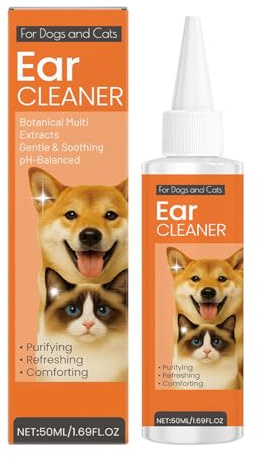 Pulitore Per Orecchie Di Cane,50ml Per La Pulizia Dei Detriti Del Canale Auricolare Dei Cani - Strumento Pulitore Orecchie Canino - Per Cani Grandi Anziani Cuccioli Interno Esterno Casa Viaggio