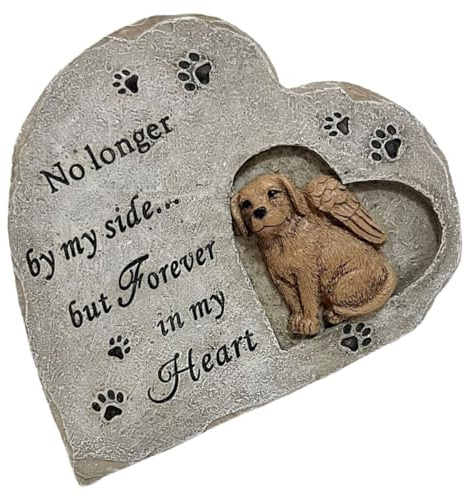 JOINPAYA Pierre Tombale pour Animaux de Compagnie Stèle Commémorative pour Chien Cadeau de Deuil pour Chien
