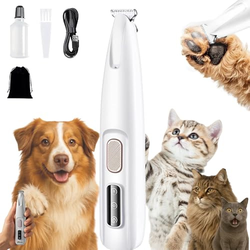 Tondeuse Chat, Neu Tondeuse De Précision Pour Chat, Élimine Les Nœuds Et Les Poils Superflus, Silencieuse(<35db), Lames Sûres, Coupe Précise, Adaptable À Tous Types De Poils (A)