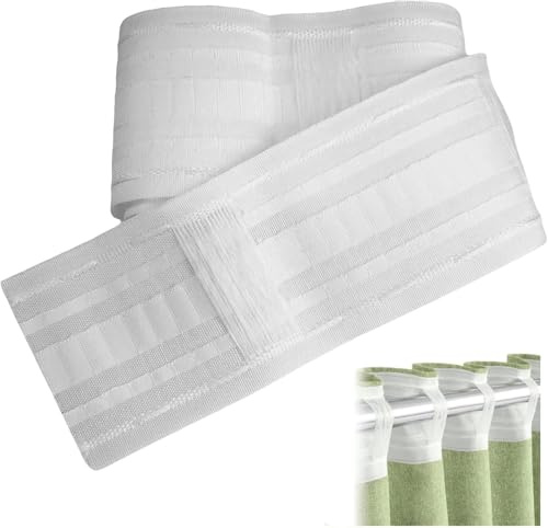 Tarqite 3-Inch Curtain Header Tape, 30 X 8.5cm Detachable Pleated Curtain Tape Curtain Row Tape For Sewing, Diy Detachable Blackout Lining & Rod Pocket Curtains