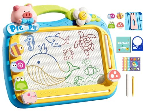 demaxiyad Tablero de Dibujo magnético para niños pequeños, Tablero magnético para garabatear - de Dibujo de Dibujos Animados - Juguetes educativos multifuncionales de Aprendizaje