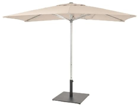 Mueblo Parasol de Jardín con Base, Sombrilla Cuadrada de Terraza con Protección UV50+ Estilo Minimalista, 3x3 m Beige