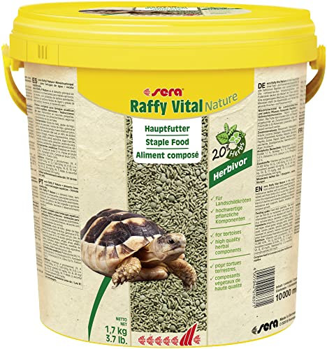 sera Raffy Vital Nature 10.000 ml (1,7 kg) | Hauptfutter für Landschildkröten & Herbivore Reptilien | natürliche Sticks & Kräutertabletten mit Kräutern | Vitaminen & Mineralien