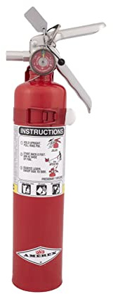 Amerex B417T, 2.5LB ABC classe chimica asciutta A B C multifunzionale 2.5LBS Estintore con supporto a parete