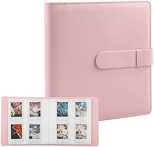 Fotoalbum mit 256 Taschen – Passend für Fujifilm Instax Mini 9 8 90 40 7 11 12 Evo LiPlay Sofortbildkamera, Fotoalbum Kompatibel mit Polaroid Snap PIC-300, Kodak Zink Fotopapier (54x86 mm) (Rosa)