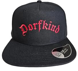 Mützenfritze Bestickte 5 Panel Snapback Cap Dorfkind in Schwarz