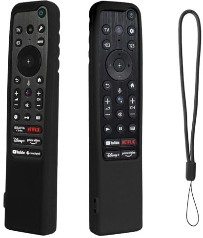 Funda Protectora de Silicona para Sony Bravia XR Mando a Distancia,RMF-TX800P/TX800U/TX800C RMF-TX900U/TX900C/TX900P,Funda Mando para Sony, Antideslizante, A Prueba de Golpes, Lavable (Negro)