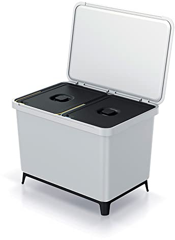 Sistema clasificador de reciclaje 2x23L color blanco KEDEN