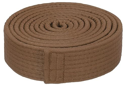 PATIKIL Taekwondo färgat rankningsbälte 3,8 cm x 8,5 fot 2,6 m, polyester kampsport judo karate bälte för tränarundervisning, brun