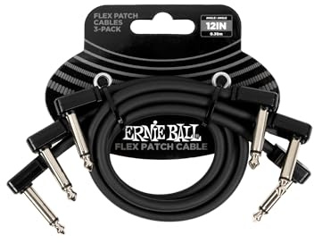 Ernie Ball Flex Patchkabel 12in - Zwart - 3-Pack