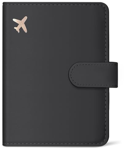 Passport Holder for Travel, RFID Blocking Wallet with Magnetic Closure