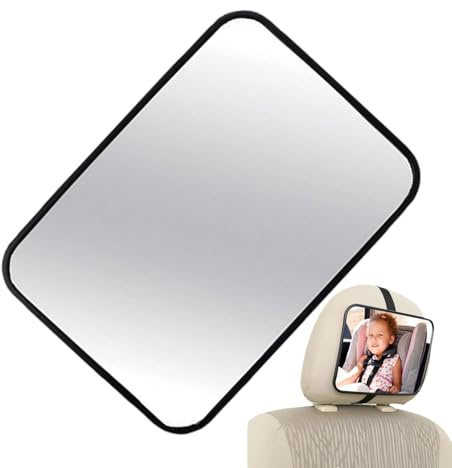 Espejo de asiento del automóvil trasero: espejo de seguridad para bebés de gran angular ajustable, acrílico innovador | El accesorio automático de avance resistente para la seguridad de los viajes par