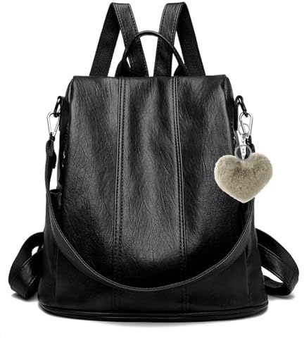 EDLMKM Women's Backpack, Anti Theft Rucksack, Fashion Backpacks for Ladies, Travel Shoulder Bag, Small Casual Daypacks, School Bags for Girls, for Walking, Shopping, Travel, Dating, College, Working