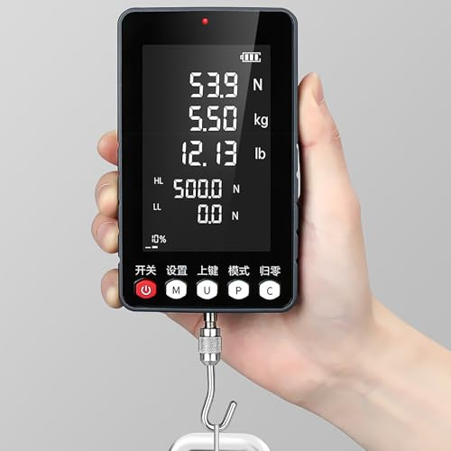 Digital Force Gauge, Push Pull Gauge with 6 Probes, 2-500N Force Range, 3 Measurement Units, Real-time Data Synchronization for Automotive and Electronic Applications