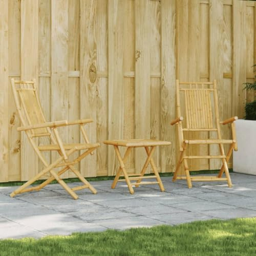 Generico Set da Bistrò 3 pz in bambù,Set da Giardino,3278523