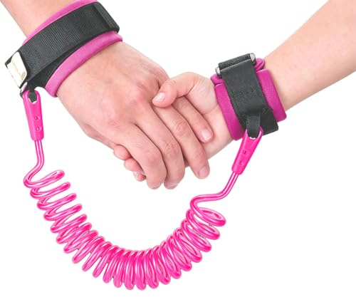 MLRUQRX 1 Arnés Bebe Para Caminar, Correa De Seguridad Rosa De 2M Con Giro 360°, Antiperdida Para Niños