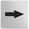 ZACK 50716 INDICI Hinweisschild Pfeil, Edelstahl matt