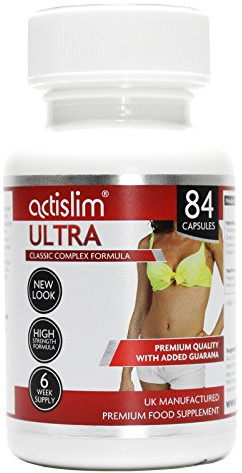 Actislim Ultra The UK's #1 Classic weight loss slimming pill, contains Ginkgo Leaf, Guarana, Ginger and Caffeine for a Subtle “POWERFUL” weight loss 6 Week course of a diet pill which really works