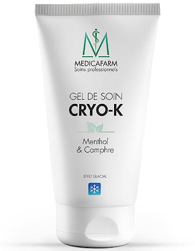 MEDICAFARM - Gel de soin Cryo-K effet froid intense - Soulage les douleurs musculaires circulatoires - Menthol, Camphre, Arnica & huile essentielle de Menthe Poivrée - Sans paraben ni OGM - Tube 125ml