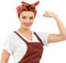 Fun Shack Perücke Rockabilly Damen, 40er Jahre Stil mit Kopftuch, Pin Up Girl Look, Ideal für Karneval, Einheitsgröße