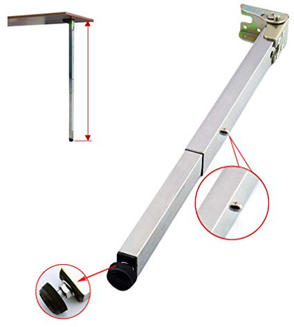 Gambe per Mobili in Acciaio Inossidabile,Piedini da Barra Tavolo per Pieghevoli Telescopica,per Gabinetto/Tavoli da Pranzo,50-130cm,Base Protettiva Regolabile,con Viti (80cm/31.5in)