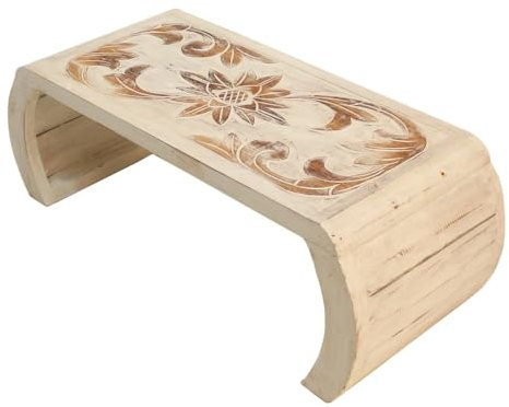 Oriental Galerie Beistelltisch Couchtisch Opiumtisch Brücke Blumentisch Betttisch Laptoptisch Neues Modell Weiß Mittel