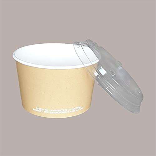 Lucgel Coppa Ciotola in Carta Avana per Macedonia Gelato 390 ml
