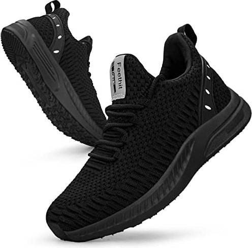 Feethit Damen Laufschuhe Turnschuhe Sportschuhe Sneaker Leichtgewichts Atmungsaktiv Walkingschuhe Outdoor Fitness Jogging Sportsschuhe 42 Schwarz