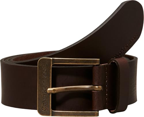 Calvin Klein Uomo Cintura CKJ Belt 4.0 cm Cintura in Pelle, Marrone (Turkish Coffee), 100 cm