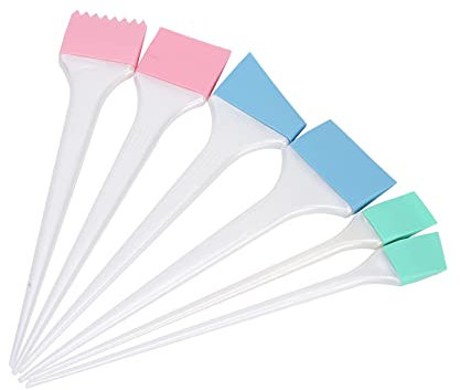 Pinceau de Teinture pour Cheveux, Pinceau de Teinture en Silicone à Long Manche pour Coloration des Cheveux 5,3 Cm / 4,3 Cm / 2,1 CmTête de Brosse en Silicone pour Salon de Coiffure