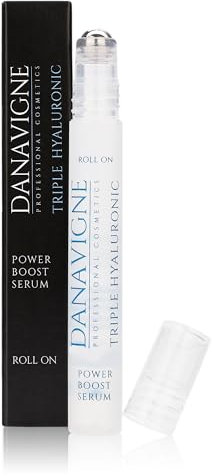 Danavigne Hyaluron Eye Roll On - Hyaluron Serum hochdosiert gegen Augenringe, dreifach Hyaluronsäure Serum Gesicht gegen Falten, für Männer und Frauen (1x10ml)