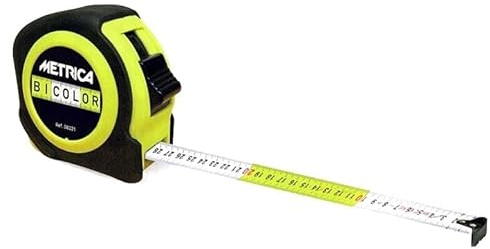 METRICA Flessometro Bicolor 5 Metri a Nastro 22mm | Cambio colore ogni 10cm