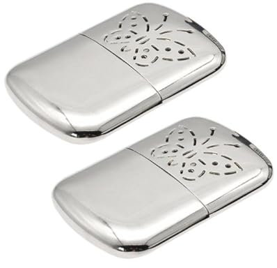 2 stücke Tragbare Flüssige Brennstoffe Mini Handwärmer Wiederverwendbare Ofen Metall Legierung Tasche Handliche Winter Heizung Für Innen Außen Handwärmer