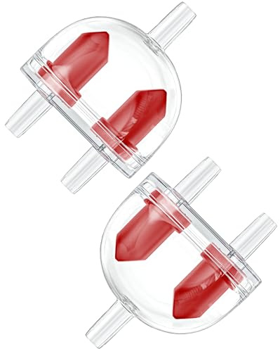 Pawfly 2 Pack Aquarium Check Valves Fish Tank Air Pump Valves Plastic 2-Way Non-Return Valves Pump Protectors for Standard 3/16 Inch Airline Tubing Fish Tank Accessories for Aeration Setup