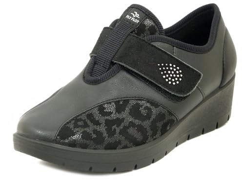 Scarpa Donna Invernale con Tomaia Stretch e Chiusura Regolabile a Strappo, Dettagli Velluto, Sottopiede Estraibile in Memory