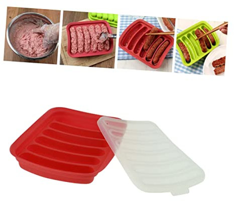 LALADEFIEE 6rollen Silikon-wurstform Mit Deckel Zum Backen Von Handgemachten Würsten Wiederverwendbar Hitzebeständig Für Babynahrung Und Süßigkeiten