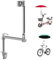 Umbrella Holder 360° Rotatable 3-Fold Quick Release Umbrella Clamp for 22-27mm Handlebar Steady Stainless Steel & Aluminium Alloy Holder for Stroller, Bike, Golf Cart &&