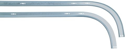 LAJIAOZ 9.5FT Garage Door Horizontal Tracks R12 Pair, 12 Radius Curved Track Parts Set for 8ft Doors, 1.5mm 20 Gauge Steel, Fits 2 Rollers, Left/Right, Residential & Commercial Use